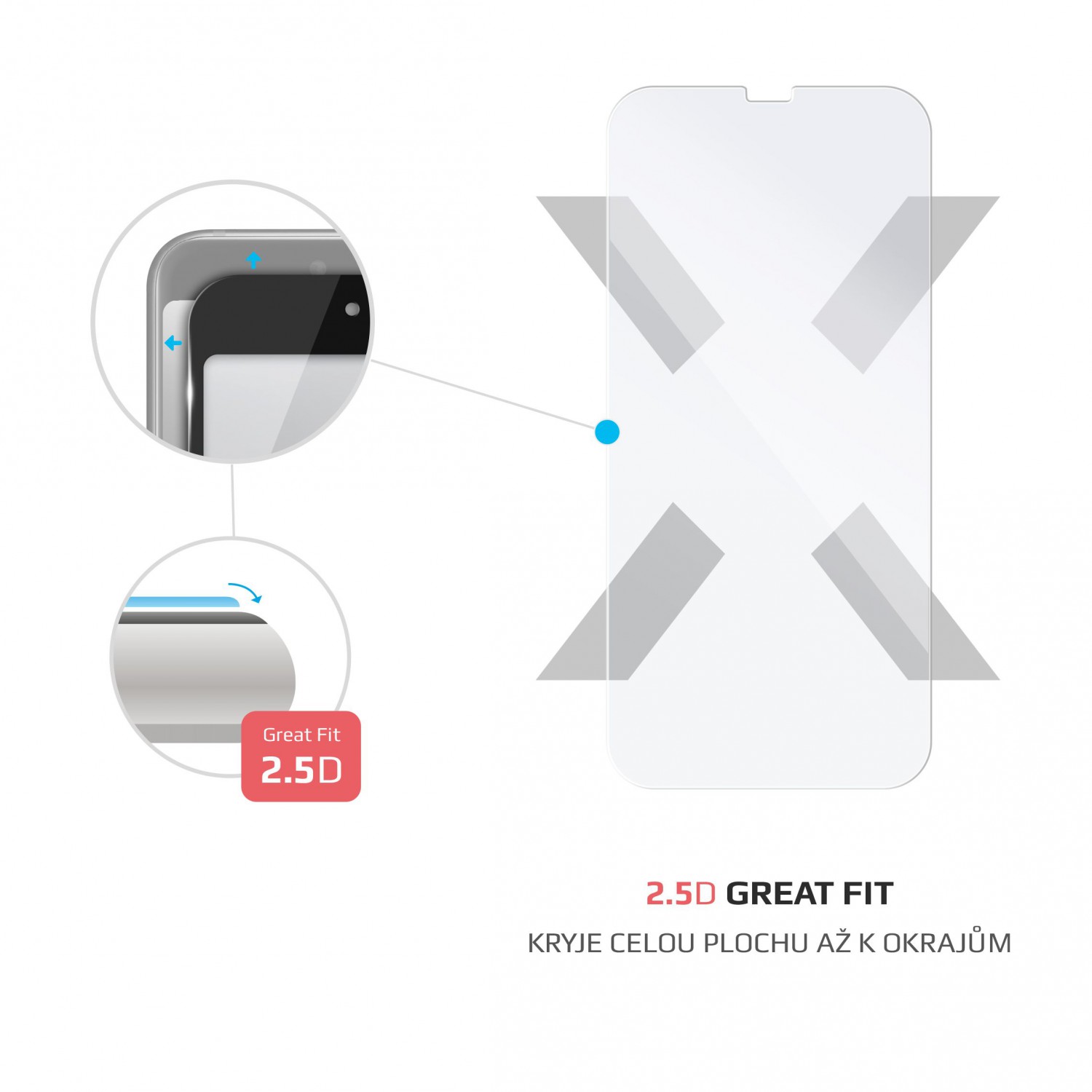 Tvrzené sklo FIXED pro Apple iPhone X/XS/11 Pro transparent