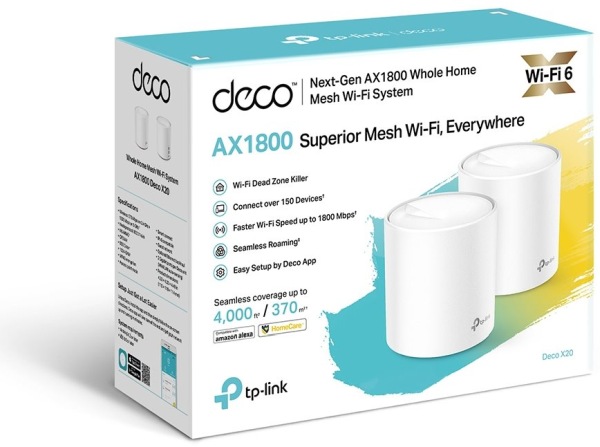 TP-Link Deco X20 - Meshový Wi-Fi 6 systém pro chytré domácnosti, 2ks