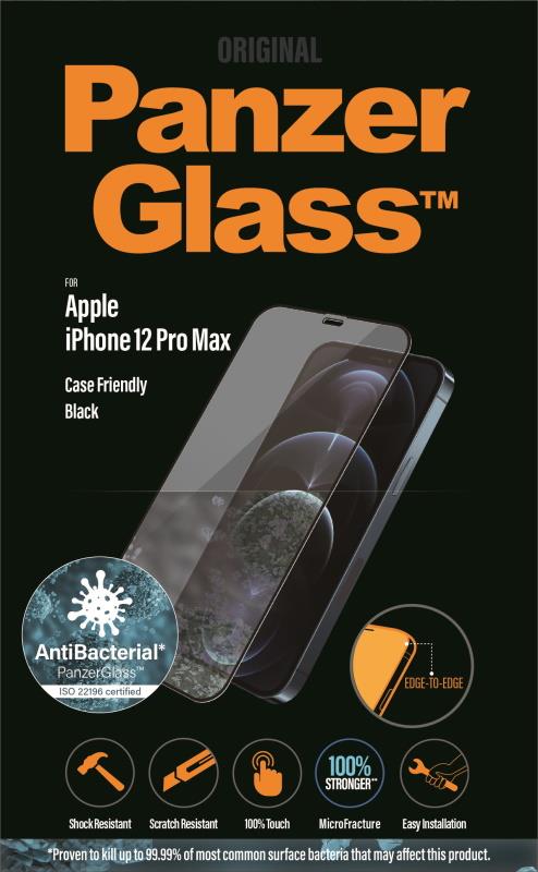 Ochranné sklo displeje PanzerGlass Edge to Edge pro Apple iPhone 12 Pro Max, černá