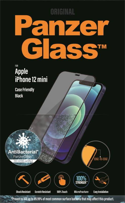 Ochranné sklo displeje PanzerGlass Edge to Edge pro Apple iPhone 12 mini, černá