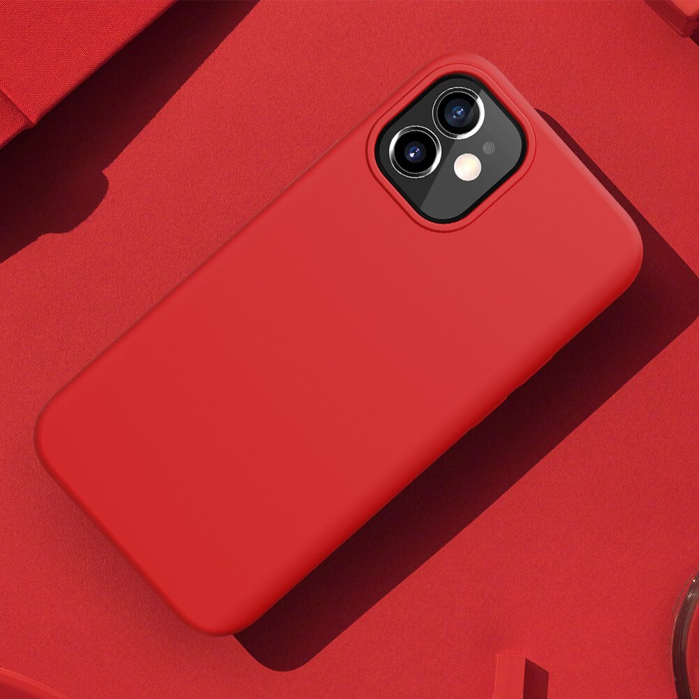 Silikonové pouzdro Nillkin Flex Pure Liquid pro iPhone 12 mini, červená