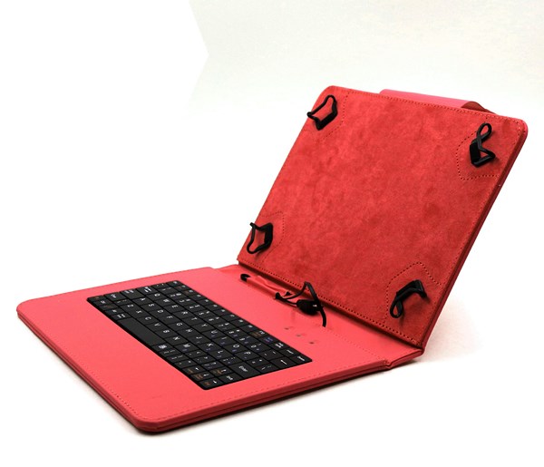 C-TECH univerzální pouzdro, obal, kryt s klávesnicí 9.7-10.1" red