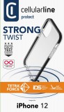 Cellularline Tetra Force Shock-Twist pouzdro, obal, kryt Apple iPhone 12 mini transparent