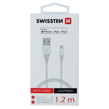 Datový kabel SWISSTEN USB / LIGHTNING MFi 1,2 m white
