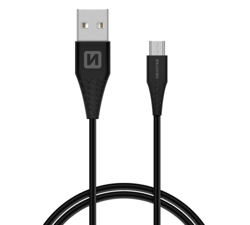 Levně Datový kabel SWISSTEN USB / MICRO USB 1,5m black (9mm)