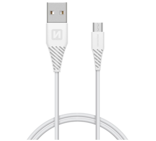 Datový kabel SWISSTEN USB / microUSB (6,5mm) 1,5m white
