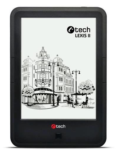 C-TECH E-book Lexis II (EBR-62), obrazovka s dvojím podsvícením, černý