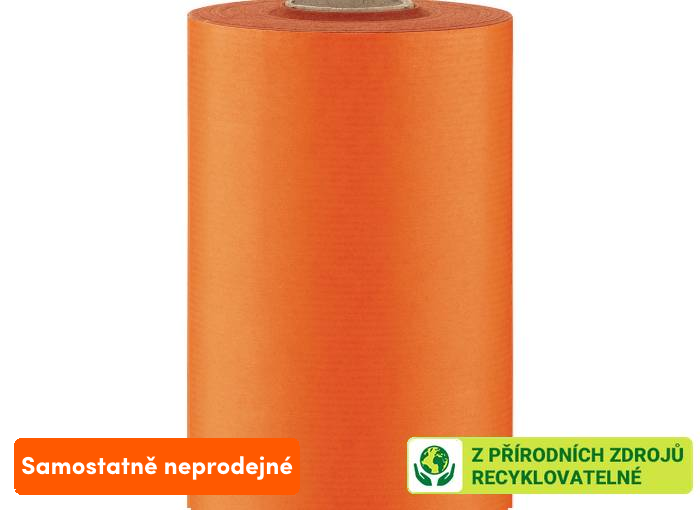 Dárkový kraftový papír, oranžová.