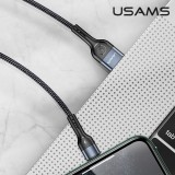 Datový kabel Lightning USAMS US-SJ448 U55 opletený 1m black