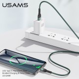 Datový kabel Type-C USAMS US-SJ449 U55 opletený 1m green