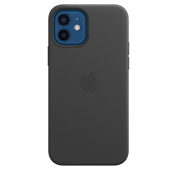 Apple kožený kryt, pouzdro, obal s MagSafe Apple iPhone 12/12 Pro black