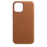 Apple kožený kryt, pouzdro, obal s MagSafe Apple iPhone 12/12 Pro saddle brown