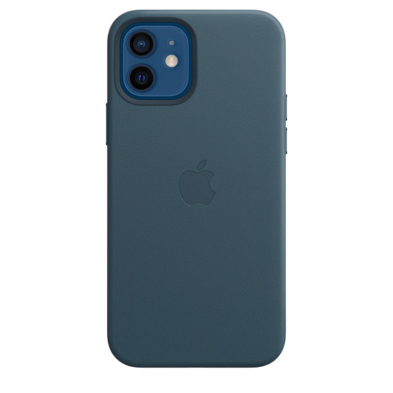 Apple kožený kryt, pouzdro, obal s MagSafe Apple iPhone 12/12 Pro baltic blue