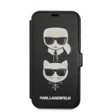 Karl Lagerfeld Heads flipové pouzdro KLFLBKSP12LFKICKC Apple iPhone 12 Pro Max black
