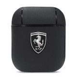 Ferrari Off Track kožené pouzdro, obal, kryt FEOA2LEBK Apple Airpods 1/2 black