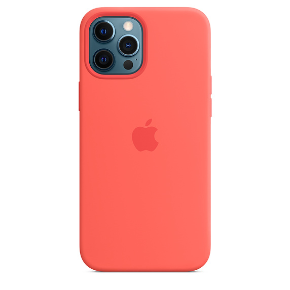 Levně Apple silikonový kryt s MagSafe Apple iPhone 12 Pro Max pink citrus