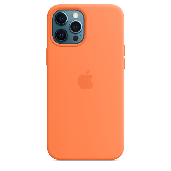 Apple silikonový kryt, pouzdro, obal s MagSafe Apple iPhone 12 Pro Max kumquat