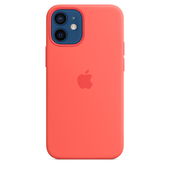 Levně Apple silikonový kryt s MagSafe Apple iPhone 12/12 Pro pink citrus
