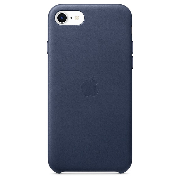 Levně Apple kožený kryt Apple iPhone SE 2020 midnight blue