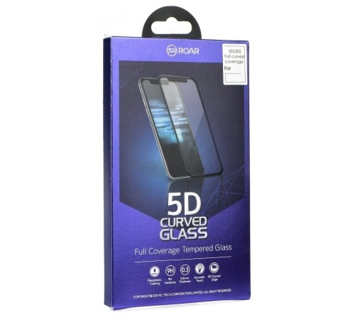 Tvrzené sklo Roar 5D pro Apple iPhone 12, 12 Pro, černá
