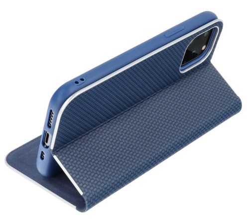 Flipové pouzdro Forcell Luna Carbon pro Samsung Galaxy A41, modrá