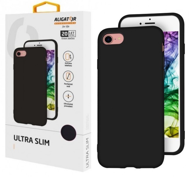 Silikonové pouzdro ALIGATOR Ultra Slim pro Apple iPhone 12/12 Pro, černá