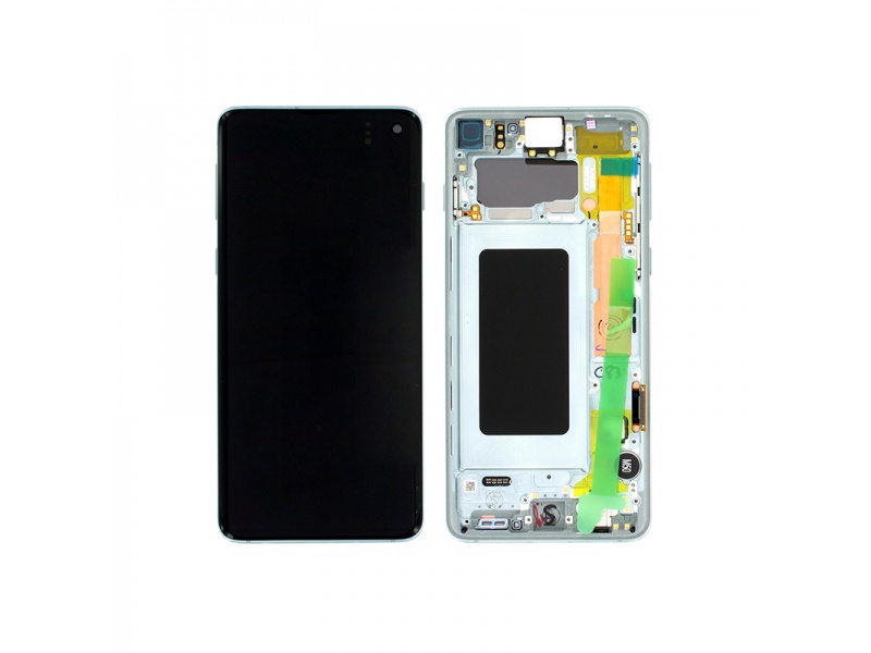 LCD + dotyk + rámeček pro Samsung Galaxy S10, prism green ( Service Pack )