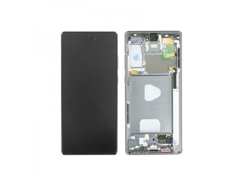 LCD + dotyk + rámeček pro Samsung Galaxy Note20, mystic grey ( Service Pack )