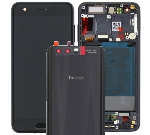 LCD + dotyk + rámeček + baterie pro Honor 9, black ( Service Pack )