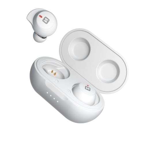 Levně Bluetooth TWS sluchátka Swissten Stonebuds bílá