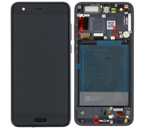 LCD + dotyk + rámeček + baterie pro Honor 9, black ( Service Pack )