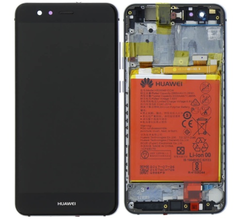 LCD + dotyk + přední kryt + baterie pro Huawei P10 Lite, black (Service Pack)