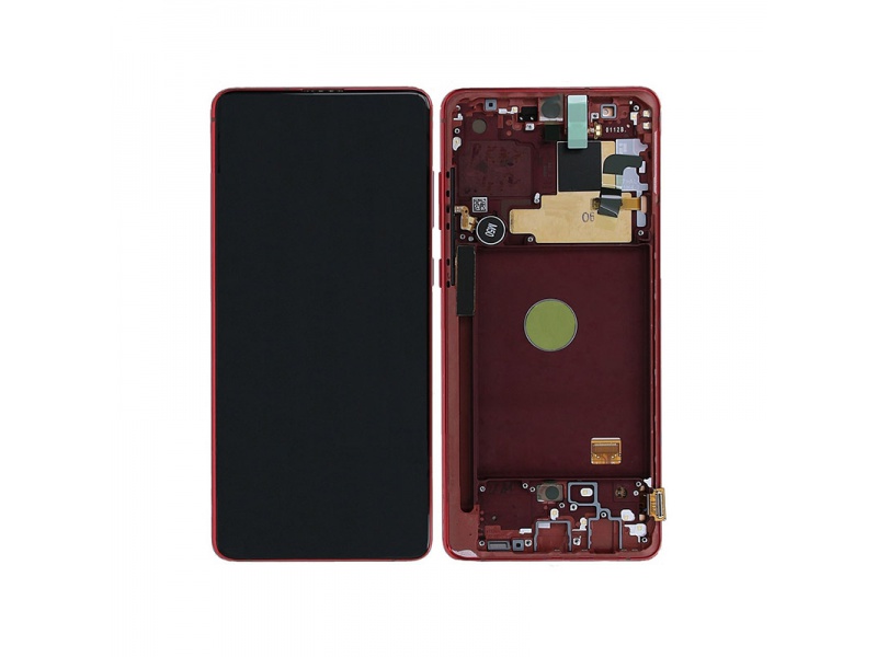 LCD + dotyk + rámeček pro Samsung Galaxy Note10 Lite, red ( Service Pack )