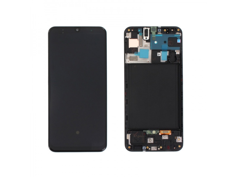 LCD + dotyk + rámeček pro Samsung Galaxy A50, black ( Service Pack )