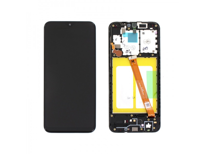 LCD + dotyk + rámeček pro Samsung Galaxy A20e, black ( Service Pack )