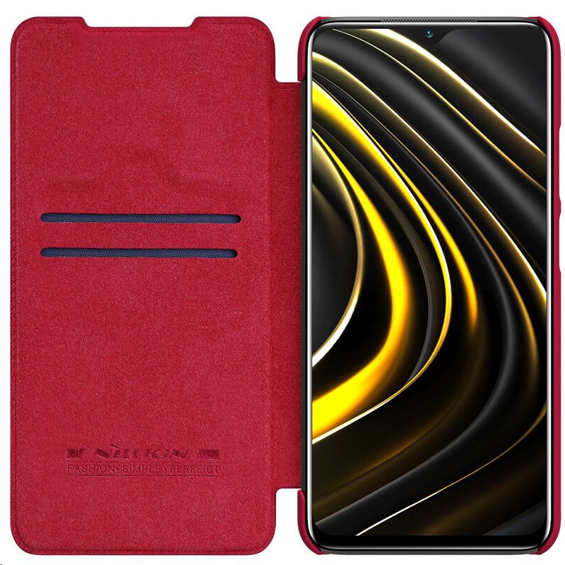 Nillkin Qin flipové pouzdro pro Xiaomi Poco M3, red