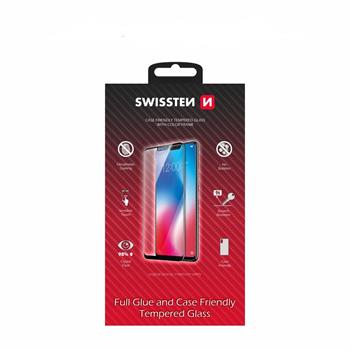 Tvrzené sklo Swissten Full Glue, Color Frame, Case Friendly pro Samsung Galaxy S21, černá