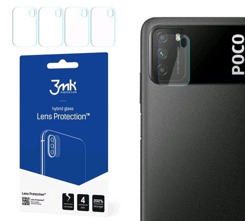 Hybridní sklo 3mk Lens ochrana kamery pro Xiaomi POCO M3
