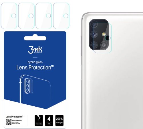 Levně Hybridní sklo 3mk Lens ochrana kamery pro Samsung Galaxy M51