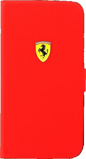 Flipové pouzdro Ferrari Rubber Book pro Samsung Galaxy S4, red