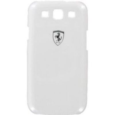 Kožené flipové pouzdro Ferrari pro Samsung Galaxy SIII, white