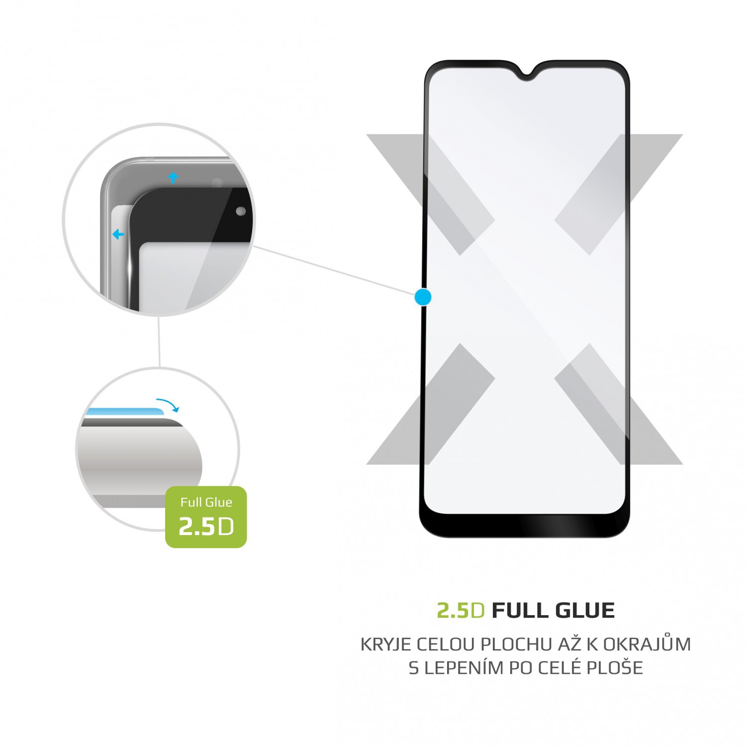 Ochranné tvrzené sklo FIXED Full-Cover pro Samsung Galaxy M12, černá
