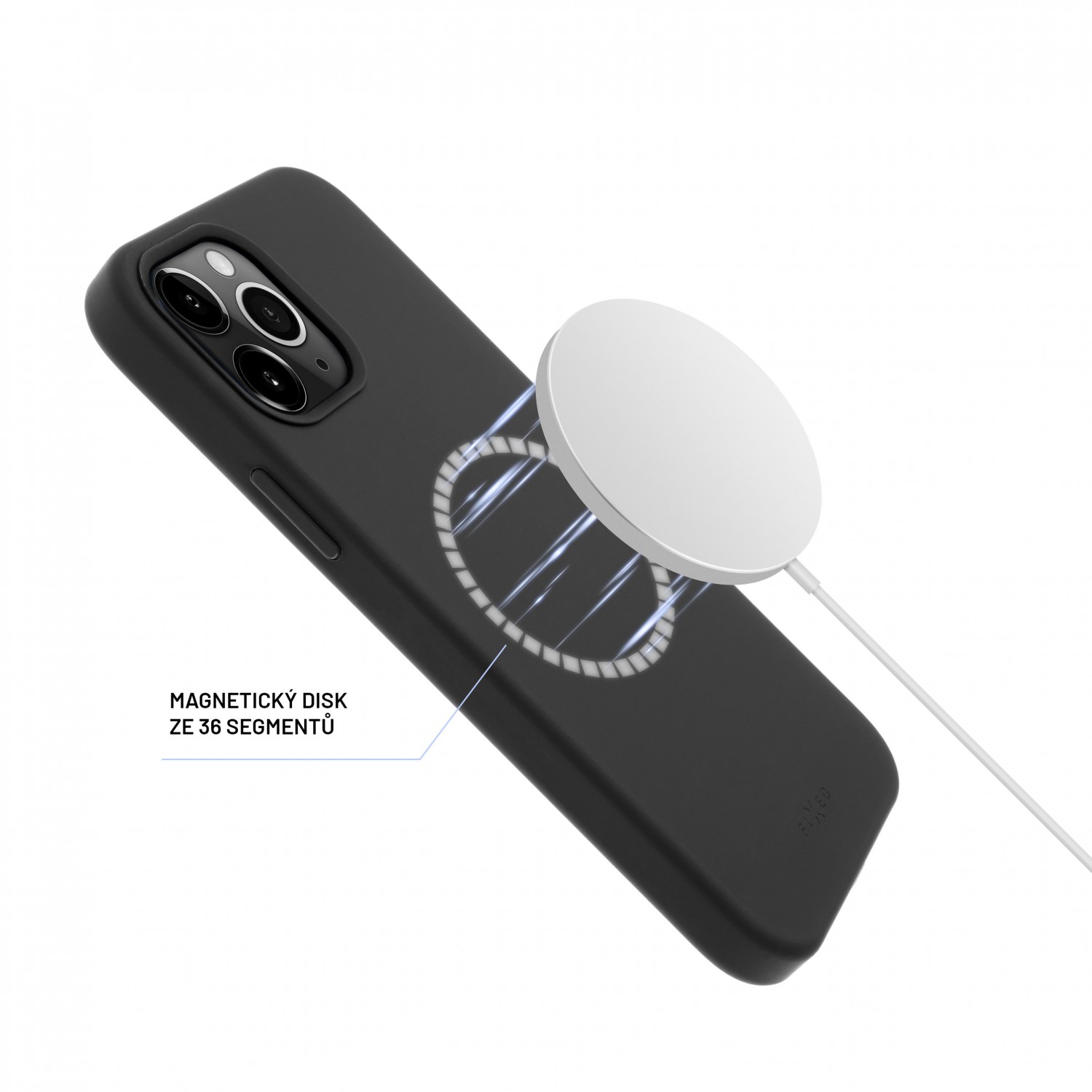 Zadní kryt FIXED MagFlow s podporou Magsafe pro Apple iPhone 12 mini, modrá