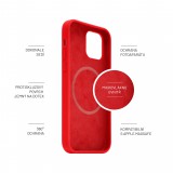Zadní kryt FIXED MagFlow s podporou Magsafe pro Apple iPhone 12/12 Pro, červená