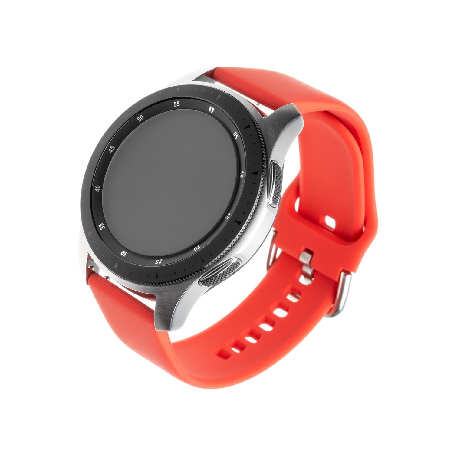 Levně Silikonový řemínek FIXED Silicone Strap s šířkou 22mm pro smartwatch, červená