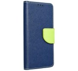 Flipové pouzdro Fancy pro Samsung Galaxy A52/A52 5G/A52s 5G, modrá - limetková