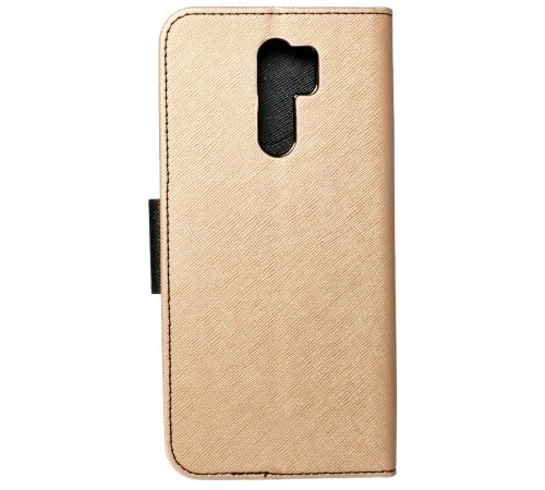 Flipové pouzdro Fancy pro Samsung Galaxy A20s, zlatá - černá