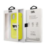 Silikonové pouzdro Karl Lagerfeld Choupette Head KLHCN61CHTRY pro Apple iPhone 11, žlutá