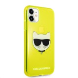 Silikonové pouzdro Karl Lagerfeld Choupette Head KLHCP12LCHTRY pro Apple iPhone 12 Pro Max, žlutá