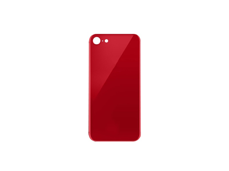 Levně Kryt baterie Back Cover Glass + Big Camera Hole pro Apple iPhone SE 2020, červená
